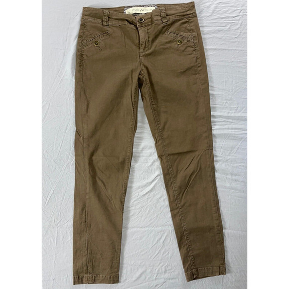 Anthropologie Daughters of the Liberation Washed Chino Pants. Olive, Size 6. GUC - Picture 1 of 5